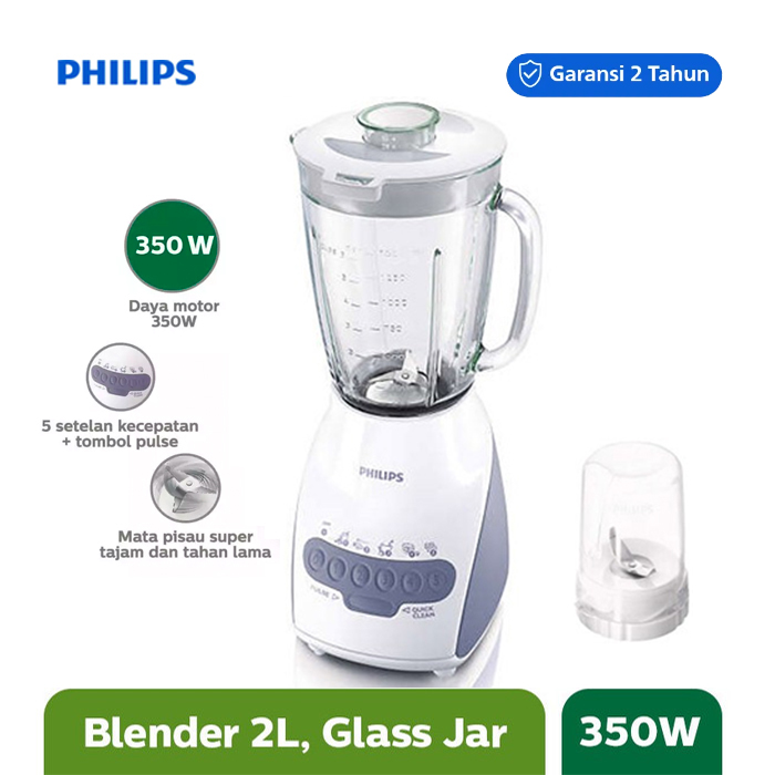 Philips Blender Kaca - HR2116 Grey